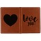 Love Quotes and Sayings Cognac Leather Passport Holder Outside Double Sided - Apvl