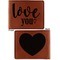 Love Quotes and Sayings Cognac Leatherette Bifold Wallets - Front and Back