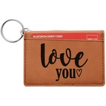 Love Quotes and Sayings Leatherette Keychain ID Holder - Single Sided