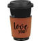 Love Quotes and Sayings Cognac Leatherette Mug Sleeve - Front