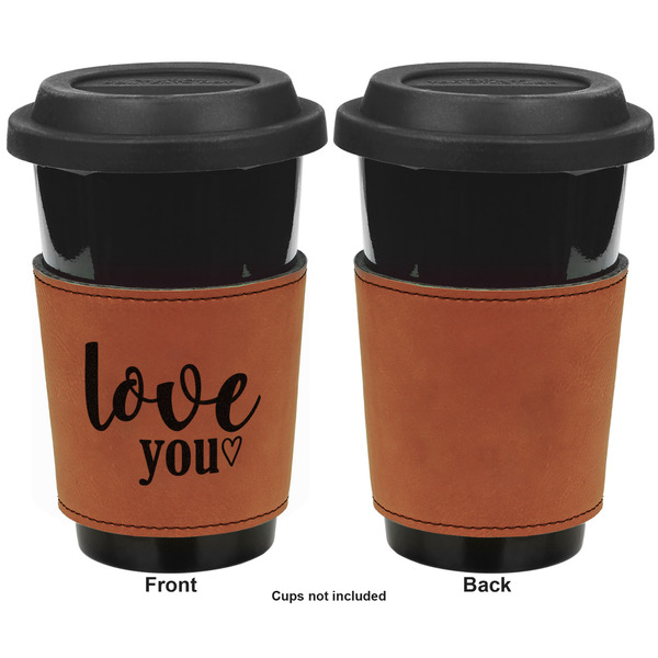 Love Quotes and Sayings Cognac Leatherette Mug Sleeve - Single Sided Apvl