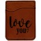 Love Quotes and Sayings Cognac Leatherette Phone Wallet close up