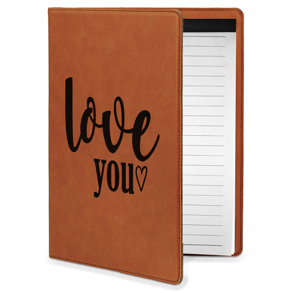 Custom Love Quotes and Sayings Leatherette Portfolio with Notepad - Small - Double Sided