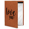 Love Quotes and Sayings Cognac Leatherette Portfolios with Notepad - Small - Main