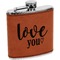 Love Quotes and Sayings Leatherette Wrapped Stainless Steel Flask