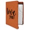 Love Quotes and Sayings Leatherette Zipper Portfolio with Notepad - Single Sided