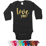 Love Quotes and Sayings Bodysuit w/Foil - Long Sleeves