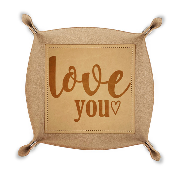 Custom Love Quotes and Sayings Genuine Leather Valet Tray