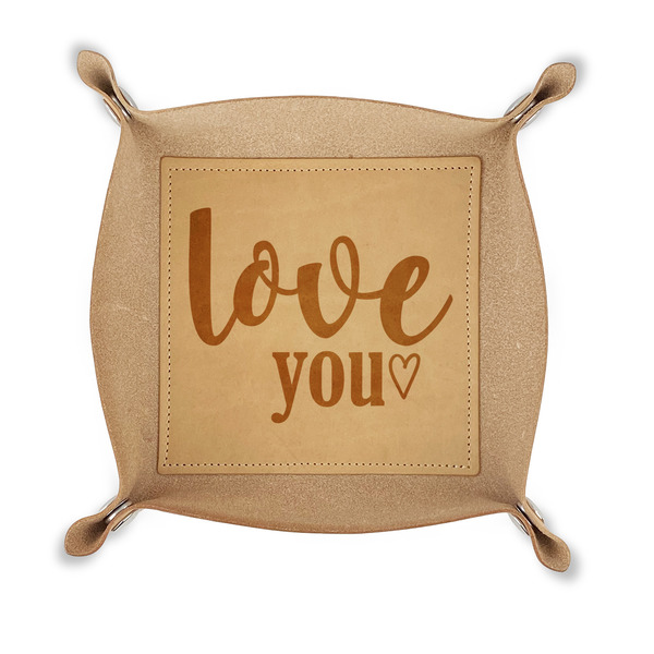 Custom Love Quotes and Sayings Genuine Leather Dice Tray
