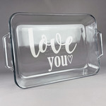 Love Quotes and Sayings Glass Baking and Cake Dish
