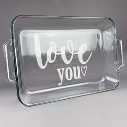 Love Quotes and Sayings Glass Baking and Cake Dish