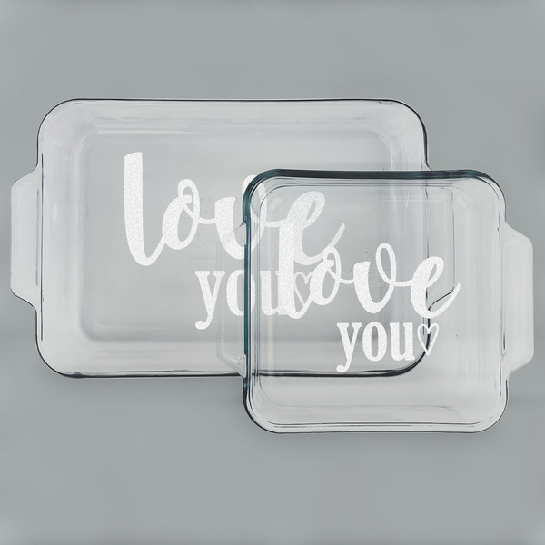 Love Quotes and Sayings Glass Baking Dish Set - MAIN (set)