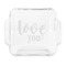 Love Quotes and Sayings Glass Cake Dish - APPROVAL (8x8)