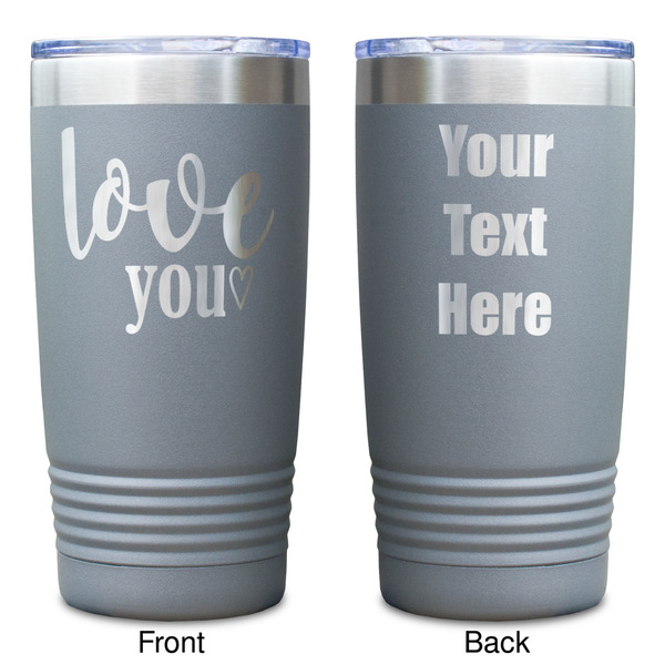 Love Quotes and Sayings Gray Polar Camel Tumbler - 20oz - Double Sided - Approval