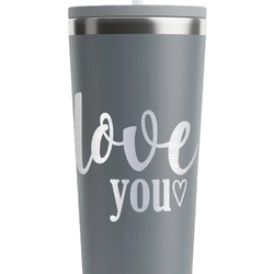 Love Quotes and Sayings RTIC Everyday Tumbler with Straw - 28oz - Grey - Single-Sided