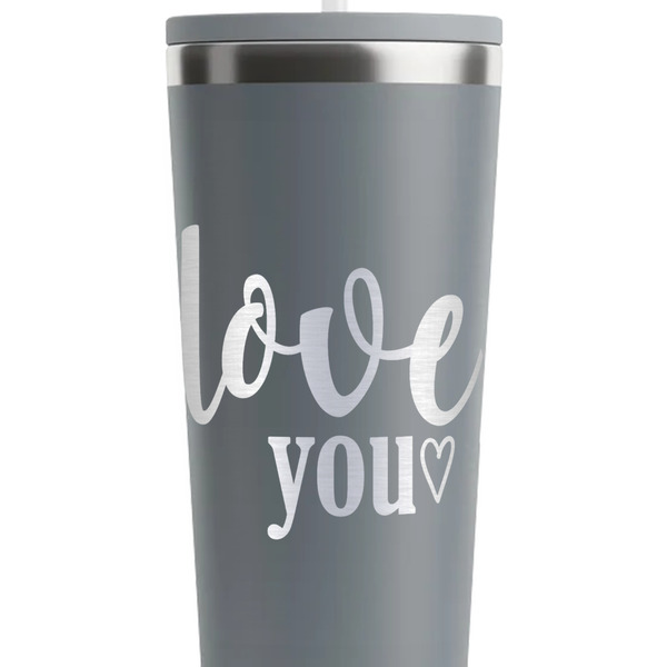 Love Quotes and Sayings Grey RTIC Everyday Tumbler - 28 oz. - Close Up