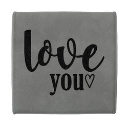 Love Quotes and Sayings Jewelry Gift Box - Engraved Leather Lid