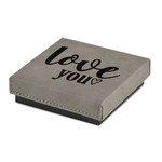 Love Quotes and Sayings Jewelry Gift Box - Engraved Leather Lid