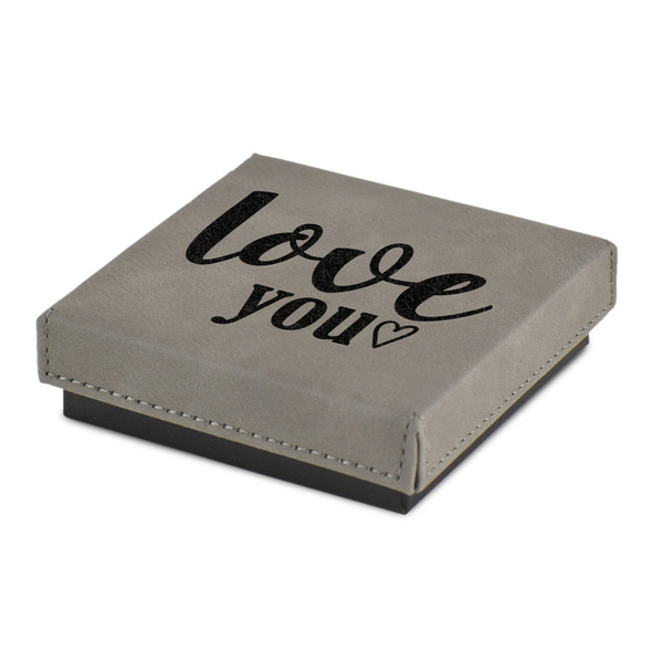 Custom Love Quotes and Sayings Jewelry Gift Box - Engraved Leather Lid