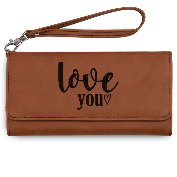 Custom Love Quotes and Sayings Ladies Leatherette Wallet - Laser Engraved - Rawhide