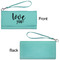 Love Quotes and Sayings Ladies Wallets - Faux Leather - Teal - Front & Back View