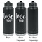 Love Quotes and Sayings Laser Engraved Water Bottles - 2 Styles - Front & Back View