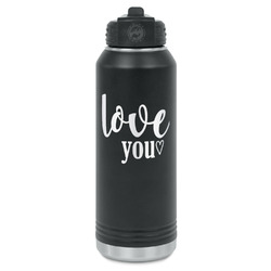 Love Quotes and Sayings Water Bottle - Laser Engraved - Front