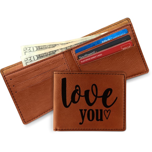 Love Quotes and Sayings Leather Bifold Wallet - Main