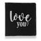 Love Quotes and Sayings Leather Binder - 1" - Black - Front View