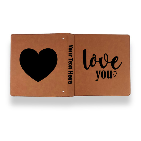Love Quotes and Sayings Leather Binder - 1" - Rawhide - Back Spine Front View