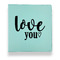 Love Quotes and Sayings Leather Binders - 1" - Teal - Front View