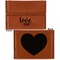 Love Quotes and Sayings Leather Business Card Holder - Front Back