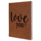 Love Quotes and Sayings Leatherette Journal - Large - Single Sided - Angle View