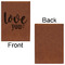 Love Quotes and Sayings Leatherette Journal - Large - Single Sided - Front & Back View