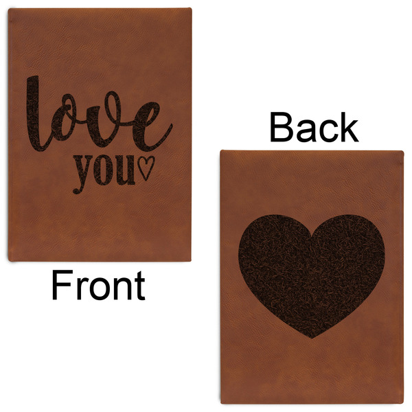 Love Quotes and Sayings Leatherette Journals - Large - Double Sided - Front & Back View