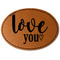 Love Quotes and Sayings Faux Leather Iron On Patch - Oval