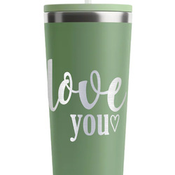 Love Quotes and Sayings RTIC Everyday Tumbler with Straw - 28oz - Light Green - Single-Sided
