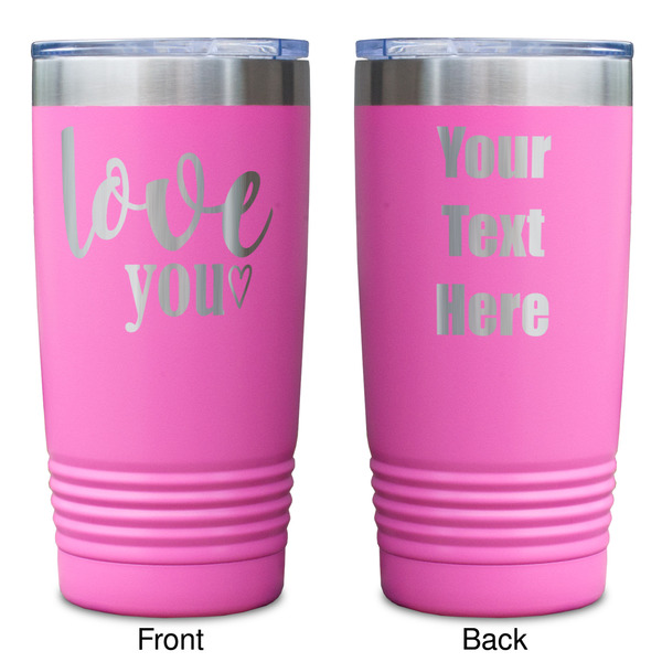 Love Quotes and Sayings Pink Polar Camel Tumbler - 20oz - Double Sided - Approval