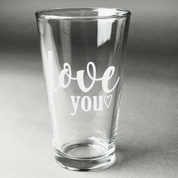 Love Quotes and Sayings Pint Glass - Engraved