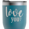 Love Quotes and Sayings RTIC Tumbler - Dark Teal - Close Up
