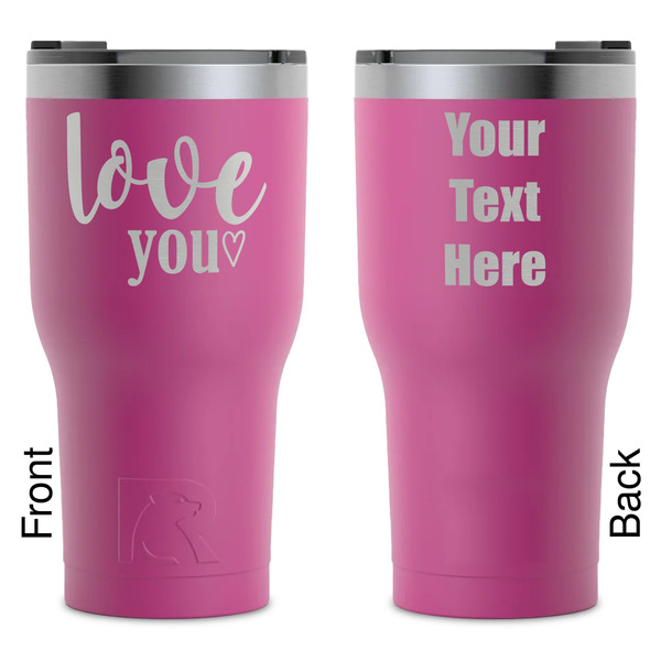 Custom Love Quotes and Sayings RTIC Tumbler - Magenta - Laser Engraved - Double-Sided