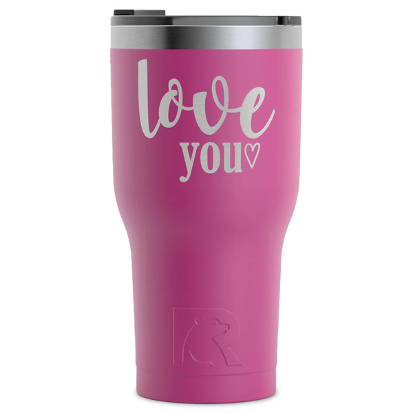 Custom Love Quotes and Sayings RTIC Tumbler - Magenta - Laser Engraved - Single-Sided