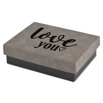 Love Quotes and Sayings Small Gift Box w/ Engraved Leather Lid