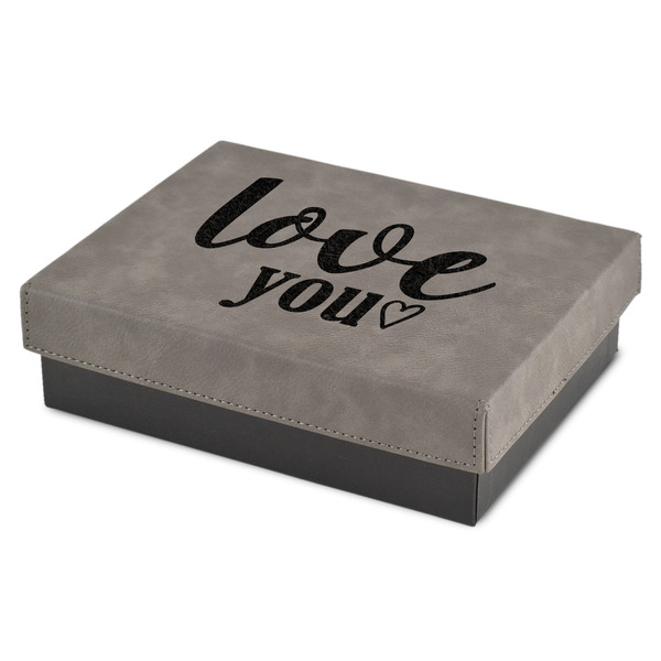 Custom Love Quotes and Sayings Small Gift Box w/ Engraved Leather Lid
