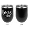 Love Quotes and Sayings Stainless Wine Tumblers - Black - Single Sided - Approval