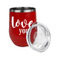 Love Quotes and Sayings Stainless Wine Tumblers - Red - Double Sided - Alt View