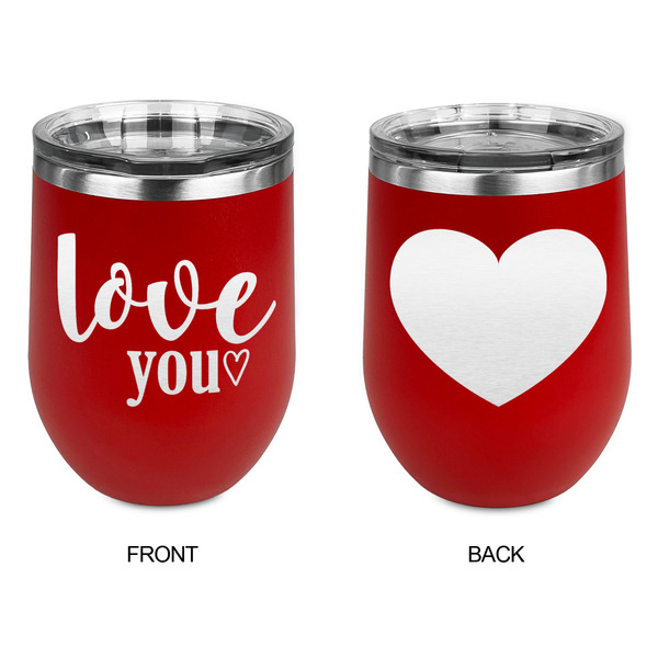 Love Quotes and Sayings Stainless Wine Tumblers - Red - Double Sided - Approval