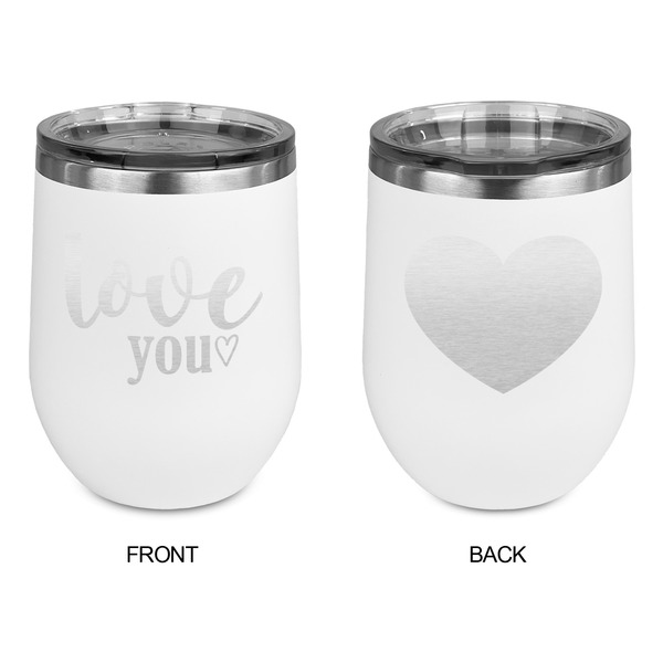 Love Quotes and Sayings Stainless Wine Tumblers - White - Double Sided - Approval
