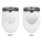 Love Quotes and Sayings Stainless Wine Tumblers - White - Double Sided - Approval