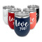Love Quotes and Sayings Steel Wine Tumblers Multiple Colors